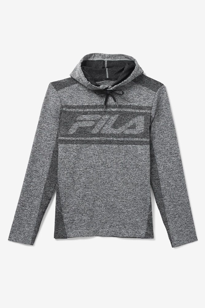 Fila Sawyer Engineered Grey Hoodie Mens - NZ 86930-CTDE